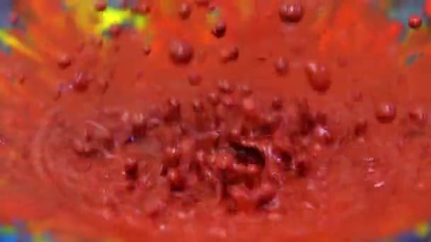 Νερό Χρώμα Έκρηξη Αργή Κίνηση — Αρχείο Βίντεο
