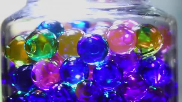 Colorful Hydrogen Gel Slow Motion — Stock Video
