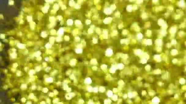 Goldene Farbexplosion Zeitlupe — Stockvideo
