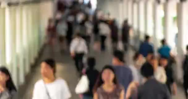 Time Lapse Persone Offuscate Folla Nella Strada Della Città — Video Stock