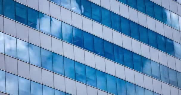 Time Lapse Verre Moderne Reflétant Ciel — Video