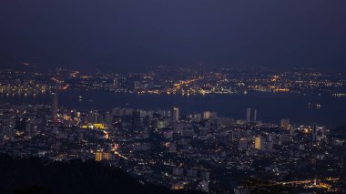 George Town Malezya Penang tepede üstten görünüm