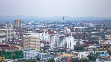 Tayland Pattaya şehrinin üstten görünüm