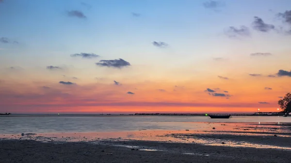Τοπίου Ηλιοβασίλεμα Στη Θάλασσα — Φωτογραφία Αρχείου