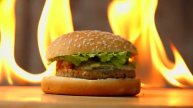 Burger sıcak ve baharat