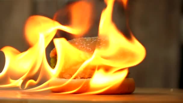 汉堡热和香料 — 图库视频影像