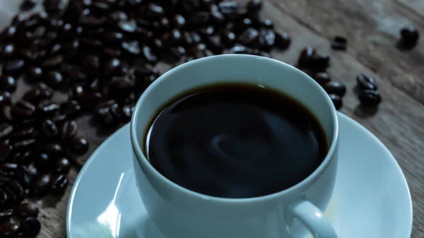 Закрыть Чашку Горячим Кофе Утром — стоковое фото