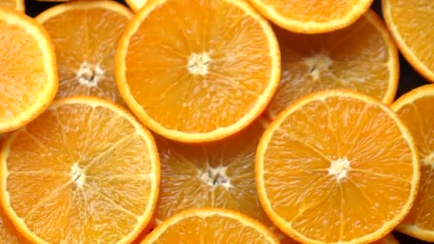 Fermer Les Fruits Oranges Ralenti — Video
