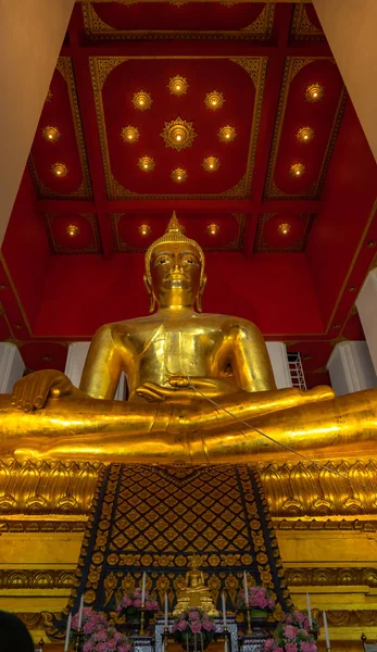 Statua di Buddha nella provincia di Ayutthaya Thailandia — Foto Stock
