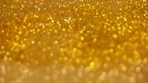 Beautiful Gold Glitter Slow Motion — Stock Video