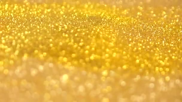 Hermosa Brillo Oro Cámara Lenta — Vídeos de Stock