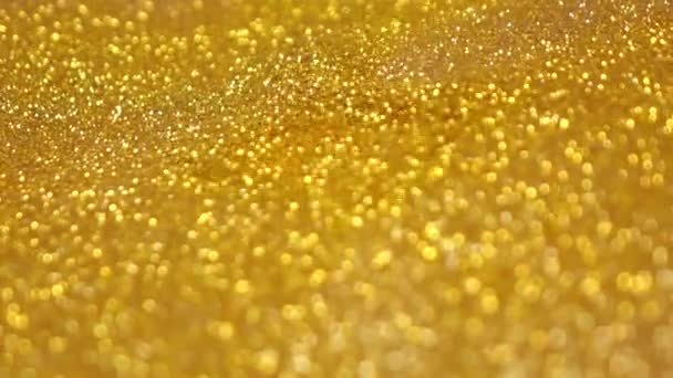 Красивий Золотий Блиск Повільному Русі — стокове відео