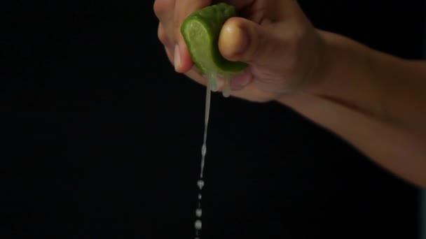 Squeezing Bergamot Slow Motion — Stock Video