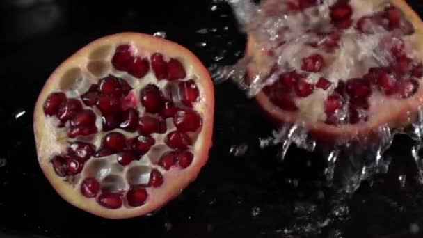 Close Pomegranate Seed Slow Motion — Stock Video