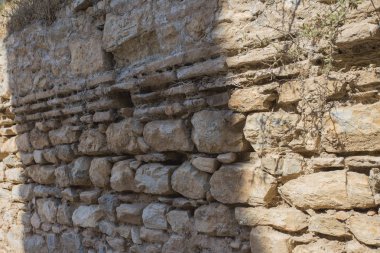 Bir antik kent antik bir duvara yakın çekim