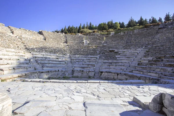 Κοντινό Πλάνο Αρχαίο Ρωμαϊκό Θέατρο Στην Έφεσο — Φωτογραφία Αρχείου