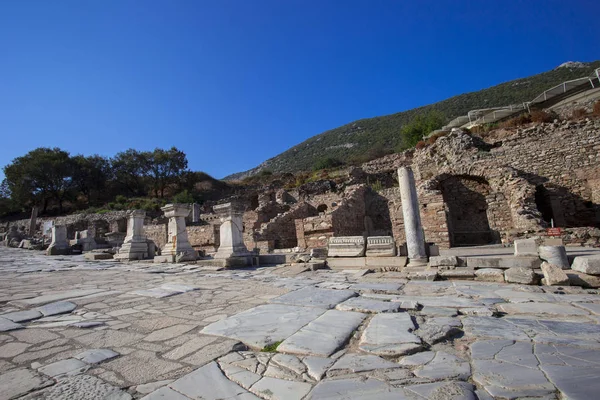 Vue Sur Les Anciens Quartiers Riches Ancienne Ville Ephèse — Photo