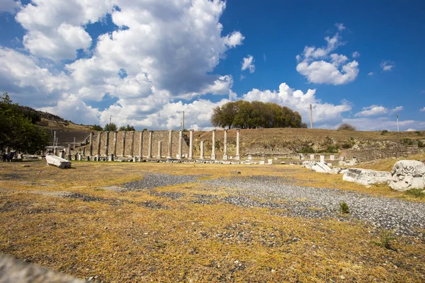 Vandret Visning Ødelagt Græsk Tempel Gammel - Stock-foto