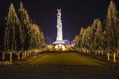 Bahar Festivali Changchun heykel parkı peyzaj