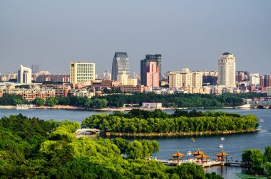 Panorama of Nanhu Park, Changchun, Çin-Changchun, Çin fotoğraflandı