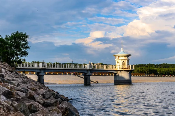 Krajobraz Jingyuetan National Forest Park Changchun Chiny — Zdjęcie stockowe