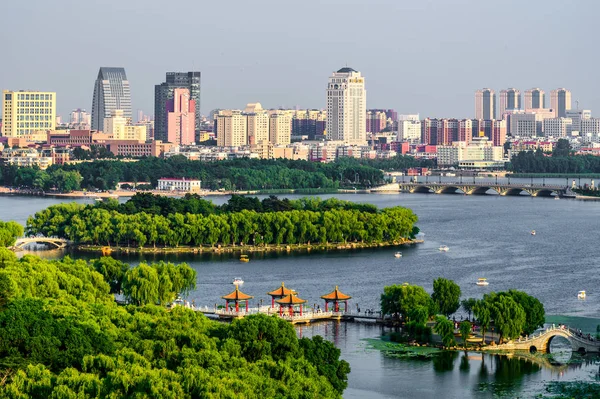 Panorama of Nanhu Park, Changchun, Çin-Changchun, Çin fotoğraflandı
