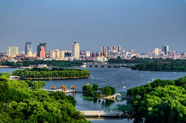Panorama of Nanhu Park, Changchun, Çin-Changchun, Çin fotoğraflandı