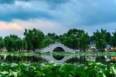 Nanhu Park Peyzajı, Changchun, Çin 