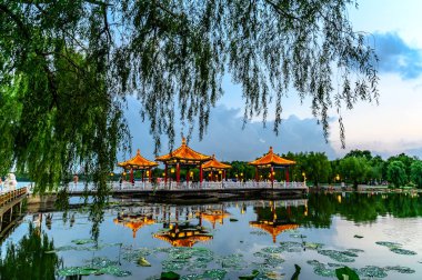 Nanhu Park Peyzajı, Changchun, Çin 