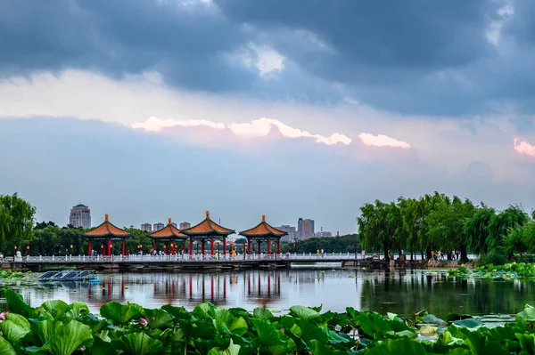 Nanhu Park Peyzajı, Changchun, Çin 