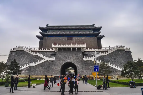 Знамениті Будівлі Пейзажі Бейцзіньцзянмені Пекін — стокове фото