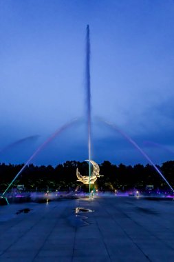 China Changchun Jingyuetan Müzik Pınarı Su Dansı Işık Şovu