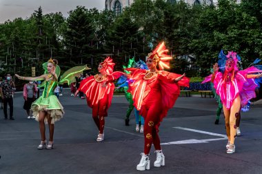 Changchun, Çin 'de düzenlenen 4. Yaz Fener Festivali' nin hayali manzarası.