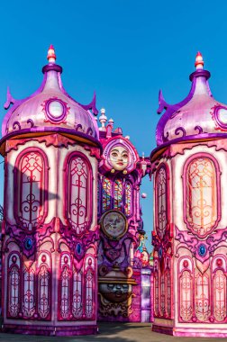 Changchun, Çin 'de 4. Yaz Fener Festivali manzarası.