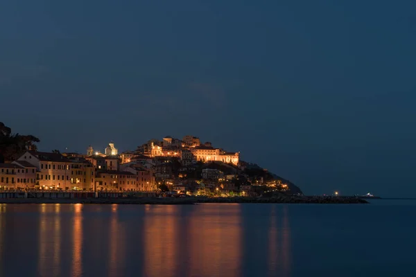 Imperia Centro Storico Notte Regione Liguria Italia — Foto Stock