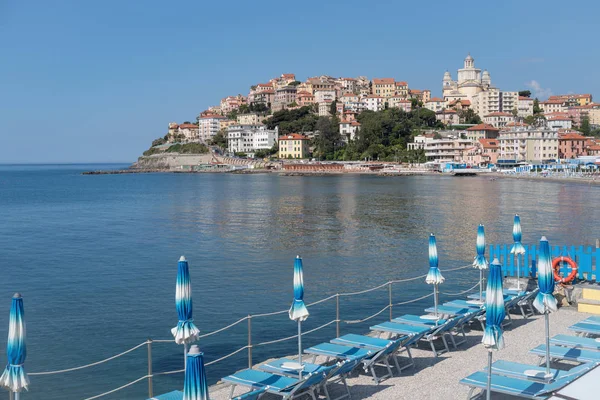 Talyan Rivierası Seafront Adlı Turistik Tatil Beldesi Imperia — Stok fotoğraf