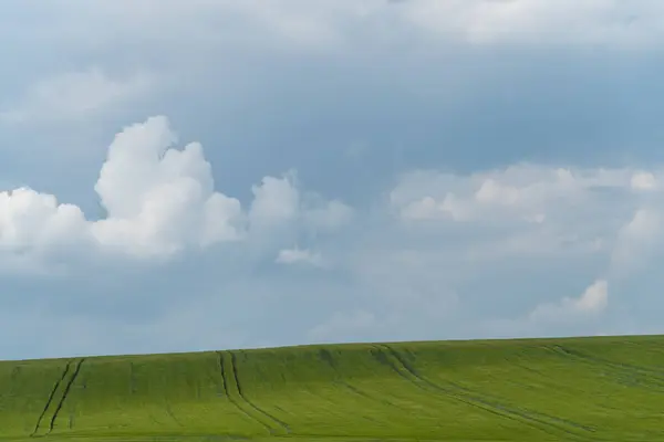 Burzowe Chmury Zachmurzone Wsi Podolu Regionu Ukrainy — Zdjęcie stockowe