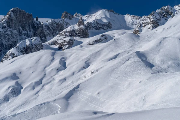 Savojských Alpách Mont Blancu Rozsah Valle Aosta Itálie — Stock fotografie