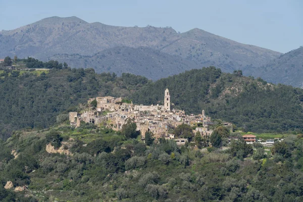 Liguria Italia Bussana Vecchia Una Ciudad Abandonada Debido Terremoto 1887 —  Fotos de Stock