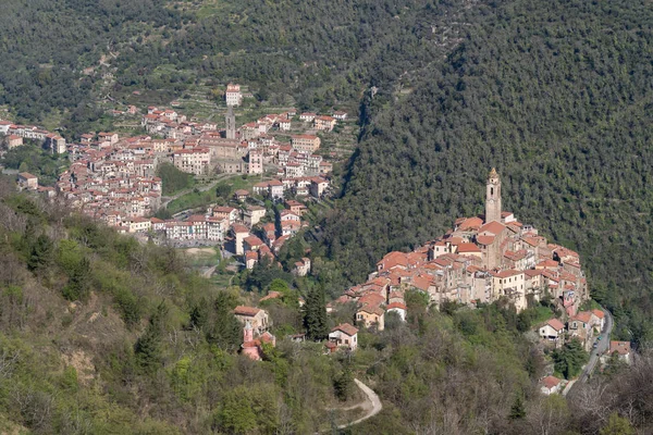 Pigna Castelvittorio Sate Antice Valea Nerviei Regiunea Liguria Provincia Imperia — Fotografie, imagine de stoc
