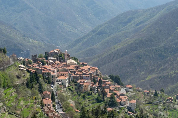 Trioro Starověká Vesnice Regionu Ligurie Itálii — Stock fotografie