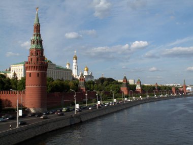 Moskova'da Kremlin. Panoramik görünüm