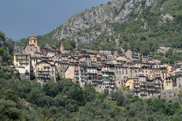 Saorge Middeleeuws Dorp Alpes Maritimes Frankrijk — Stockfoto