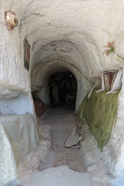 Uma Das Cavernas Antigo Mosteiro Bakota Ucrânia — Fotografia de Stock