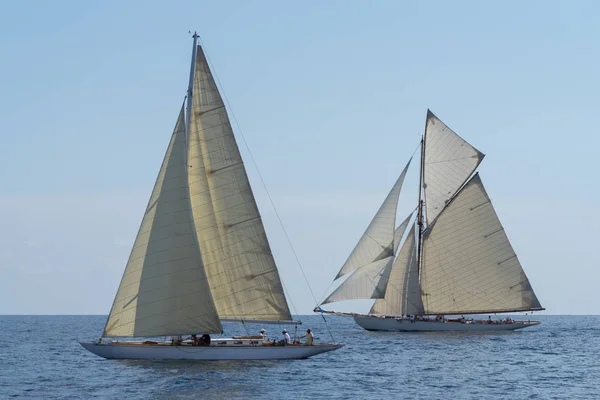 Regata Yacht Classici Nel Golfo Imperia — Foto Stock