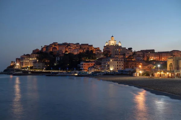 Imperia Stare Miasto Nocą Regionu Liguria Włochy — Zdjęcie stockowe