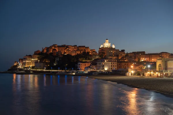Imperia Casco Antiguo Por Noche Liguria Región Italia —  Fotos de Stock