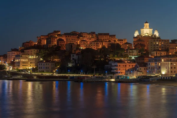 Imperia Cidade Velha Noite Região Ligúria Itália — Fotografia de Stock