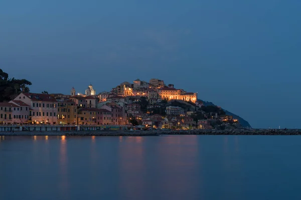 Imperia Akşam Eski Şehir Talya Liguria Bölgesinin — Stok fotoğraf