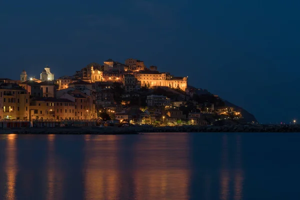 Imperia Cidade Velha Noite Região Ligúria Itália — Fotografia de Stock